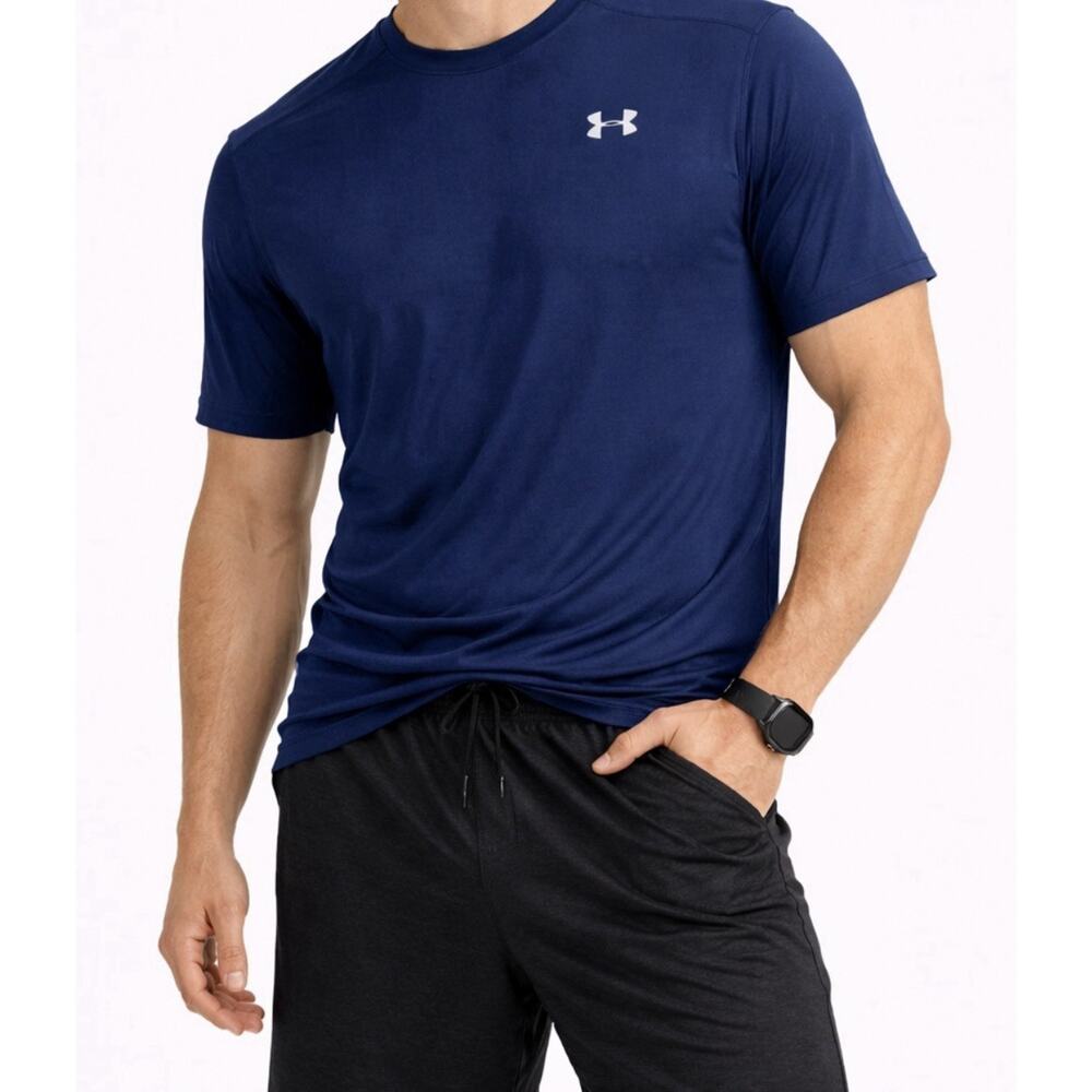 Under Armour HeatGear Lightweight Loose Fit Men's Navy L Short Sleeve T-Shirt